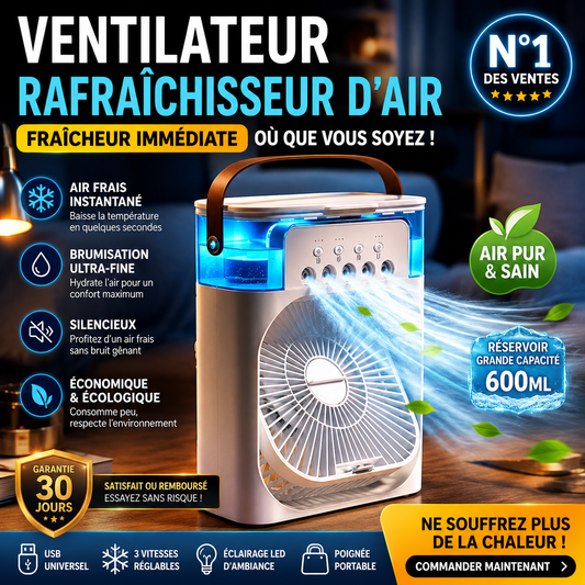 Mini Climatiseur Portable 3 en 1 – Rafraîchissement Instantané