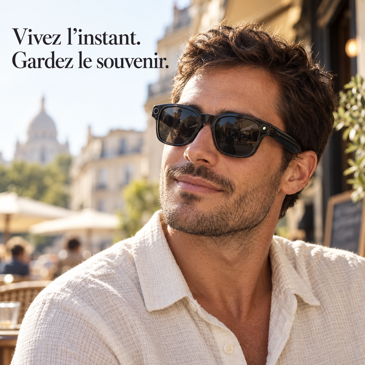 Lunettes Connectées IA – Caméra HD & Bluetooth